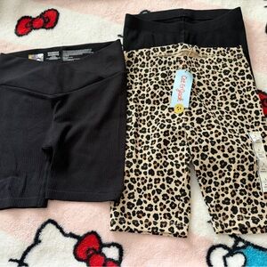 Cat & Jack black and Leopard Print Shorts (1 pair is weekend academy)